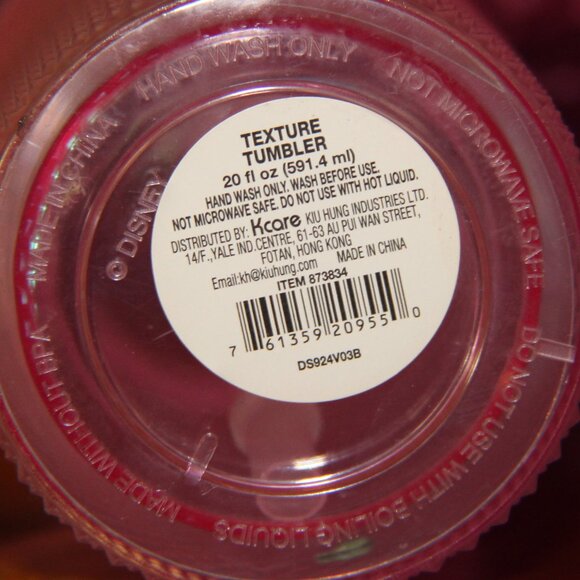 NWT Pink Minnie Mouse Textured Tumbler - Picture 4 of 6